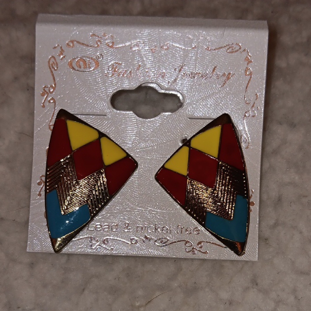 Colorful Geometric Earrings